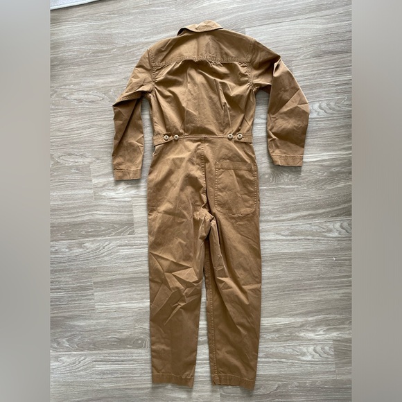 Alex Mill Women’s Tan/Vintage Khaki 98% Cotton Jumpsuit Sz XS EUC - Picture 11 of 12